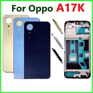 Back Battery Cover Housing For OPPO A17K CPH2471 Phone LCD Front Middle Frame