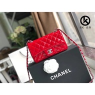 CF Patent Leather Portable One-Shoulder Messenger Chain Bag BSC1