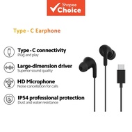 Wired Earphones Type-C Digital Chip Version 3.5mm In-Ear Wired Headphones with Remote Control Compat