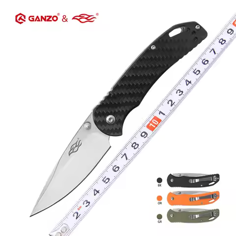 58-60HRC FBknife Ganzo F753M1 knife 440C Blade G10 Handle Folding Survival Knife for Outdoor Camping