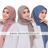 TUDUNG BAWAL LAZY/INSTANT BAWAL LAZY TRAVEL MOSSCREPE BIDANG 45"