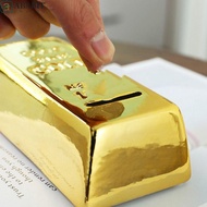 ABABIT Coin Bank Unique Plastic Bullion Prop Gold Brick Gold Bullion Bar Decorative Coin Case