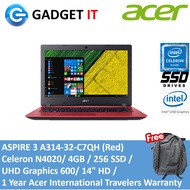 ACER ASPIRE 3 A314-32-C3E0 / A314-32-C7QH LAPTOP ( N4020,4GB,256GB SSD,14" HD,UHD GRAPHICS 600,WIN10