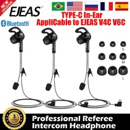 3/1 PCS Type-C Interface In-Ear Handsfree Referee Headset Earphones For EJEAS V6C/V4C Full Duplex In
