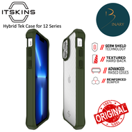 ITSkins Hybrid Tek 2 meter drop proof Protection Case for iPhone 12 / 12 Pro / 12 Pro Max - Khaki/Clear