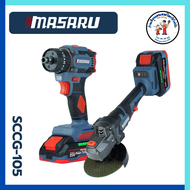 Masaru SCCG-105 คอมโบเซ็ต สว่านไขควงคลัชไร้สายรุ่น หินเจียรไร้สาย Power Turbo ลูกหมู ไขควง