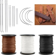 17 Upholstery Needle and Thread Kit Heavy Duty Nylon Thread and Needle Curved Sewing Needle with Str