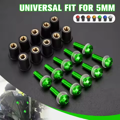10 PCS M5 Windscreen Windshield Wind Deflectors Bolts For Kawasaki Z250 Z300 Z400 Z650 Z750 Z800 Z90