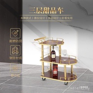 Trolley Mobile European Food Delivery Trolley Three-Tier Coffee Trolley Trolley ktv Cart Wine Cake R