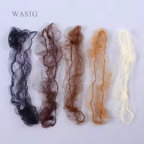 50pcs Order Five Colors Nylon Hairnets Invisible Soft Elastic Lines Hair Net