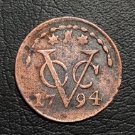 Koin VOC 829 - 1 Duit Zeeland (Hindia Belanda) Tahun 1794