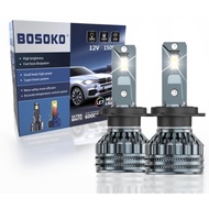 BOSOKO Car LED Headlight Bulb K9 7000LM H1 H4 H7 H11 9005 9006 LED Fog Light Bulb 6000K (70W/2PCS)