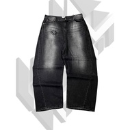 Baggy fading wash jeans
