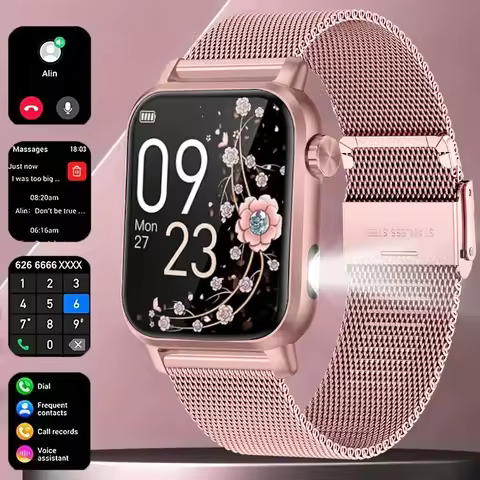 LIGE New Smart Watch 1.85''HD Screen Women Watch 3D Dial Bluetooth Call Sport Fitness Tracker Men Sm