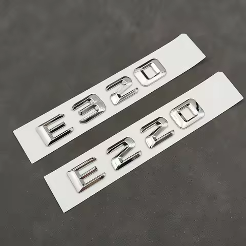 3d Self-adhesive Letters For Car Stickers E200 E220 E260 E320 E350 CDI 4matic Emblem Logo Trunk Acce