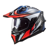 LS2 Helmets MX701 Explorer C. Focus G. Blue White Red - หมวกกันน็อคทัวร์ริ่งแอดเวนเจอร์