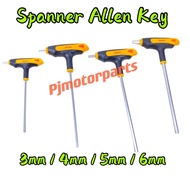 Allen Key Spana T Spanner T Batang T Spana tools Spanner AllenKey (Saiz 3mm 4mm 5mm 6mm) Spannar