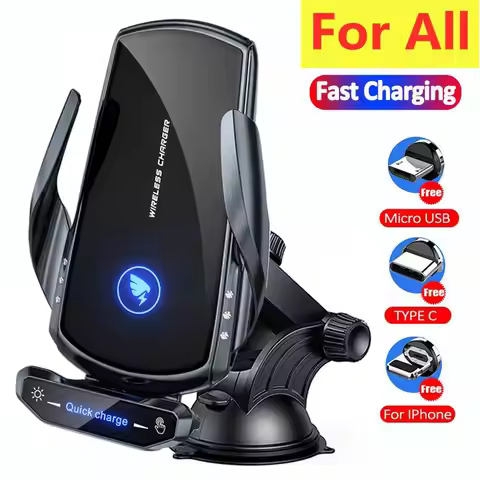 Wireless Charger Car Phone Holder Stand 15W Fast Charging Station For iPhone Xiaomi Samsung Huawei M