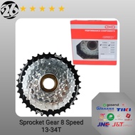 Sprocket Gear Belakang Sepeda Drat Ulit Freewheel 8 Speed OXO 13-34T 