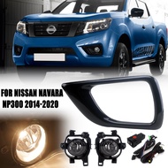 Front Bumper Fog Lamp Upgrade Kit FOR NISSAN NAVARA NP300 2014-2020 Version Additional Foglight Set Switch Wiring