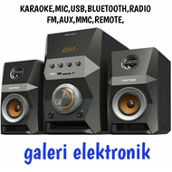 New Speaker Polytron,karaoke,mic, bluetooth,usb,aux,radio,pma