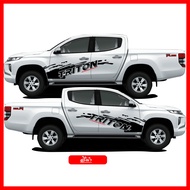 สติ๊กเกอร์แต่งลายโคลนหน้าไทรทัน Mitsubishi Triton สติ๊กเกอร์ติดรถ ชุดแต่งมิตซูบิชิไทรทัน sticker(สอบถามเพิมทางแชทครับ)