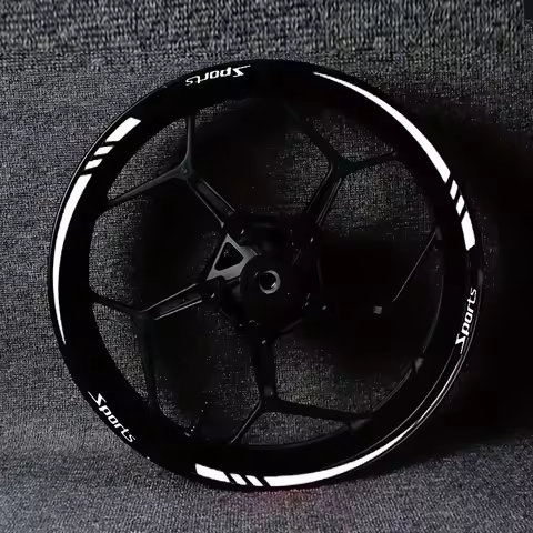 12pcs Motorcycle Hub Stickers Sport Stripe Wheel Rim Waterproof Vinyl Decals Removable Motorbike Hub