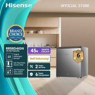 Hisense Kulkas Mini Bar Kulkas 1 Pintu - RR58D4IGN FS (Refrigerator) Lemari Es Portable  - Silver 【N