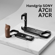 Wood Hand Grip Plate sony A7CII A7CR Aluminum Grip