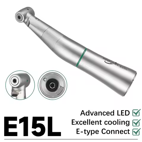 Dental 1:1 Low Speed Contra Angle Handpiece 4:1 Dentistry Optic Fiber E15L E20L E15C E20C Blue Green