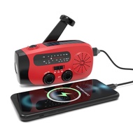 2025FM Multifunctional Flashlight Disaster Prevention Solar Emergency Radio Hand-Cranked Generator R
