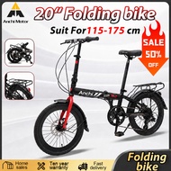 Foldable bike 20-inch Basikal lipat suitable for 120-160cm bear 150kg gear 7 speed complimentary bas