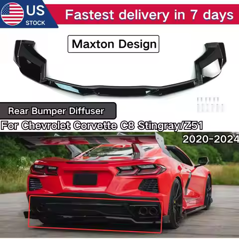 For Chevrolet Corvette C8 2020-2024 Stingray/Z51 Maxton Design Rear Bumper Diffuser Non-Widebody Car