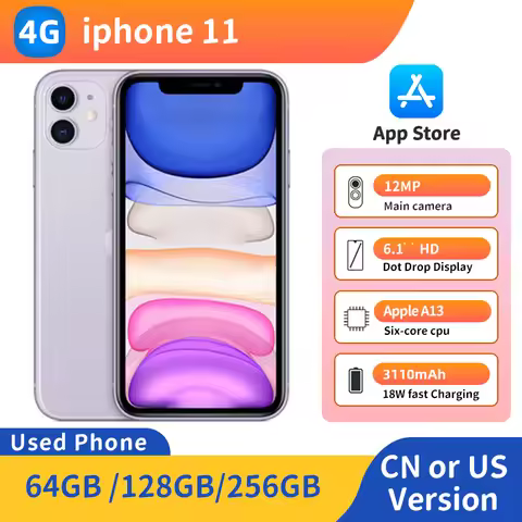 Apple iPhone 11 4g iOS Smartphone ROM 64GB/128GB/256GB 6.1inch LCD Screen used phone