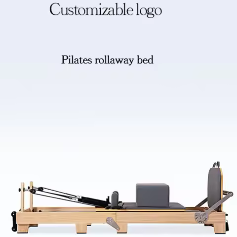 New Commercial Pilates Studio Whole Material Rubber Wooden Folding Bed Pilates Folding Core Bed