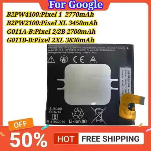 New Battery Compatible for Google Pixel 1 2770mAh/Pixel XL 3450mAh/Pixel 2 2B 2700mAh/Pixel 2XL 3830