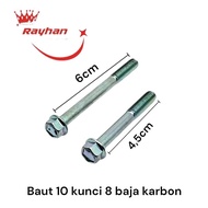 BAUT 10 KUNCI 8 M6x45 m6x60 original baut blok cvt mesin blok kopling panjang 4,5cm dan 6cm Grosir