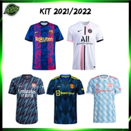 (Sale Buy 3pcs RM56) Barcelona 3rd | Manchester United | Arsenal | PSG | Kit 21/22 Gred Copy Ori, Cutting Fit