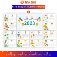 KALENDER DUDUK 2023 / KALENDER DUDUK CUSTOM / KALENDER MEJA 2023 / SOUVENIR KALENDER DUDUK CUSTOM