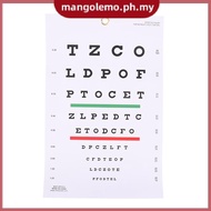 [MANGO] Premium Snellen Eye Chart Wall Chart Plastic Waterproof Snellen Charts For Eye Test Exams GO