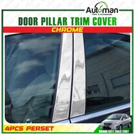 Door Window Pillar Honda City 2003 - 2007 Pillar Trim Cover Chrome Black Gold Rose Accessories