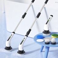 Electric Cleaning Brush,Electric Spin Scrubber,Electric Bathroom Scrubber With 7 Replaceable Brush H