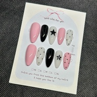 False Nails Can Choose The Shape Of The Nails. Y2k Gel Cute Tone Star Painted