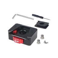 Mini Monitor Mount Plate Quick Release Clamp Fast Switch Install System 1/4 Screw for SLR Camera Tri