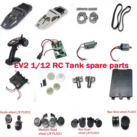 EV2 SG-1203 1/12 RC Tank spare parts Guide wheel fixing wave box shell Track Circuit board wave box