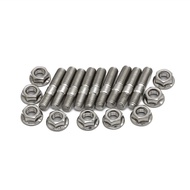 M8*40 Exhaust Manifold Stud For Honda Civic Acura Integra V3 B D Series Stainless Steel Stud Serrate