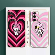 Cartoon Cute My Melody Pink Heart E-TPU Phone Case For OPPO A79 A75 A73 A54 A35 A31 A17 A16 A15 A12 A11 A9 A7 A5 AX5 F11 F9 F7 F5 R17 Realme C1 Find X3 Pro Plus S E K X