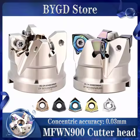 BYGD MFWN MFWN900 Double sided hexagonal heavy cutter head inserted with WNMU WNMU0806 matched with 