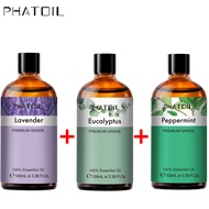 3PCS x 100ML PHATOIL Lavender Eucalyptus Peppermint essential oil blend Help breathe Refreshing Air purify