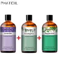 3PCS x 100ML PHATOIL Lavender Eucalyptus Peppermint essential oil blend Help breathe Refreshing Air 